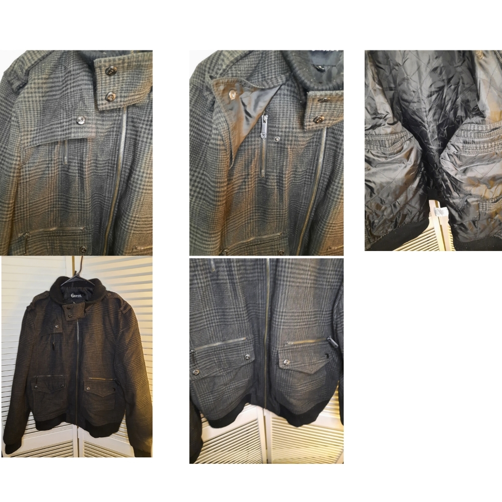 9 pocket Guess mens winter coat